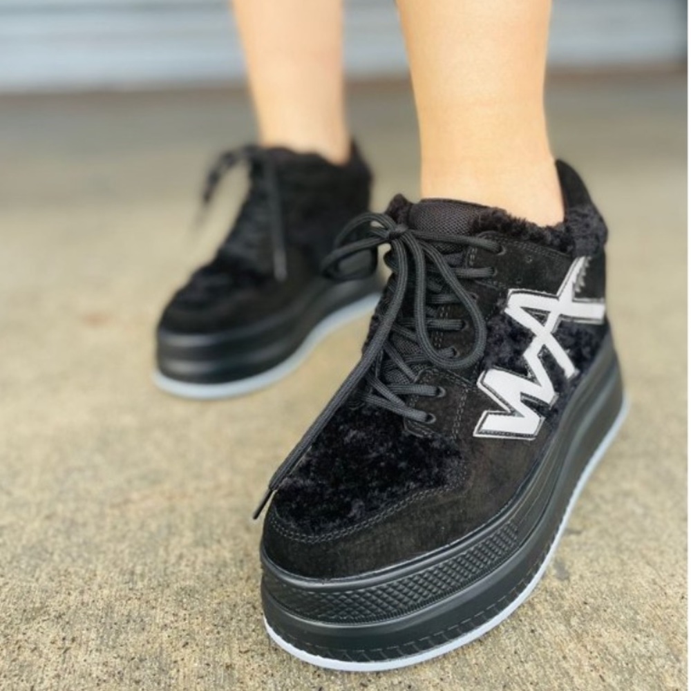 Women's Black Platform Sneakers go for 155$. Selling for 50$.